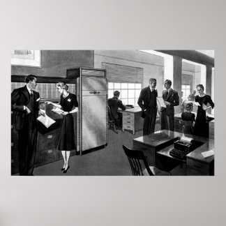 Poster Entreprise Vintage, Hommes d'Affaires de Direction