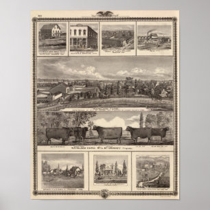 Poster Entreprises, résidences, le comté de Cedar