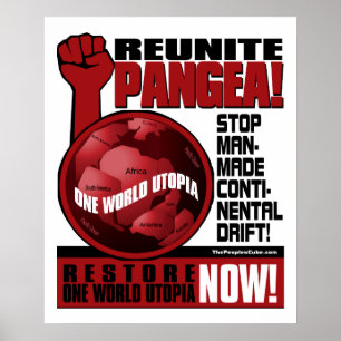 Poster Environnementalisme - réunissez Pangea ! :