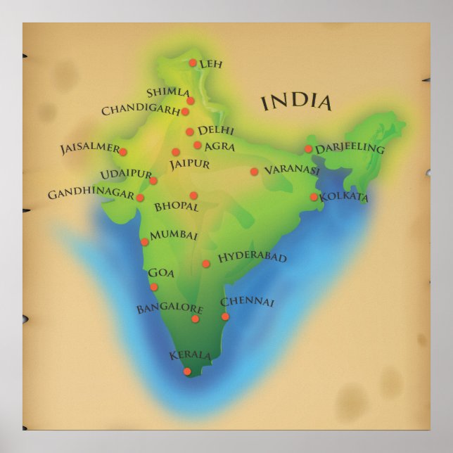 Poster Envolez-vous pour l'Inde (Devant)