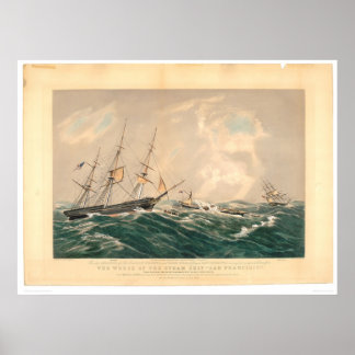 Poster Épave du navire à vapeur "San Francisco" (1877A)