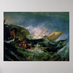 Poster Épave d'un bateau de transport