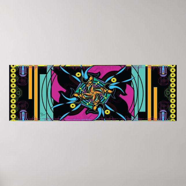 Poster EPD de 36 po x 12 po : Pont lumineux arc-en-ciel L (Devant)