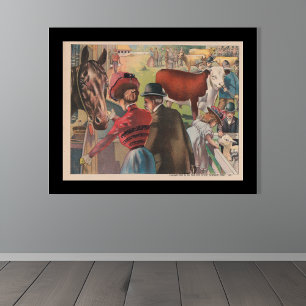 Poster Ephémère de ferme animale vintage