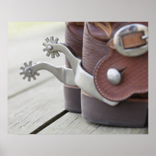 Poster Épouse sur les bottes de cowboy