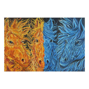 Poster Équilibre Éternel-Chevaux-Twin Flame Art-