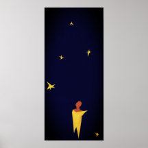 Poster EQUILIBRE Jaune noir