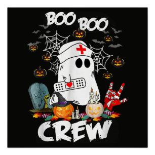 Poster Équipage Boo Boo Infirmière Fantôme Halloween Effr