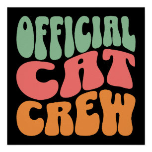 Poster Équipage de chat officiel amateur de chat drôle