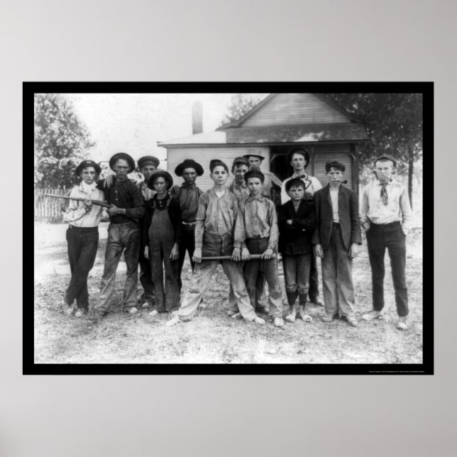 Poster Équipe de baseball robuste 1908 (Devant)