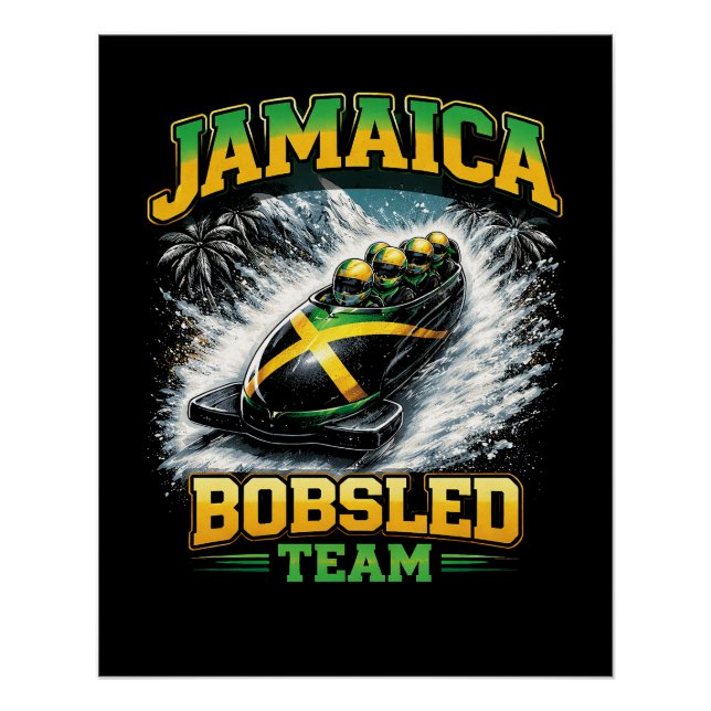 Poster Équipe de bobsleigh jamaïcain (Devant)