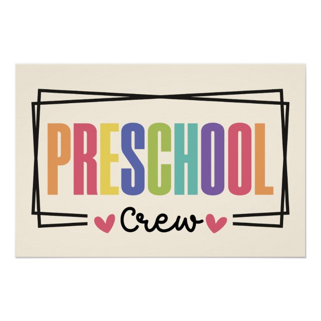 Poster Équipe de maternelle Équipe préscolaire (Devant)