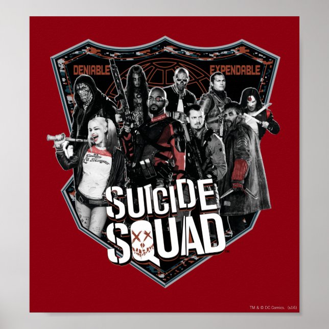 Poster Équipe de suicide | Badge de groupe photo (Devant)
