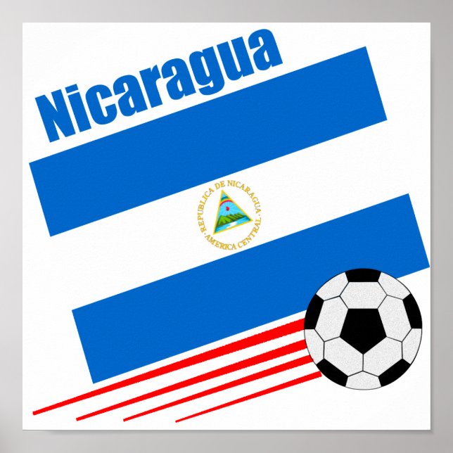 Poster Équipe du Nicaragua de football (Devant)