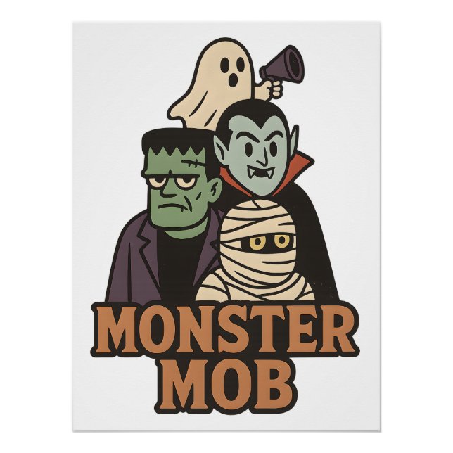 Poster Équipe Monster Élite 2025 Gang Halloween (Devant)