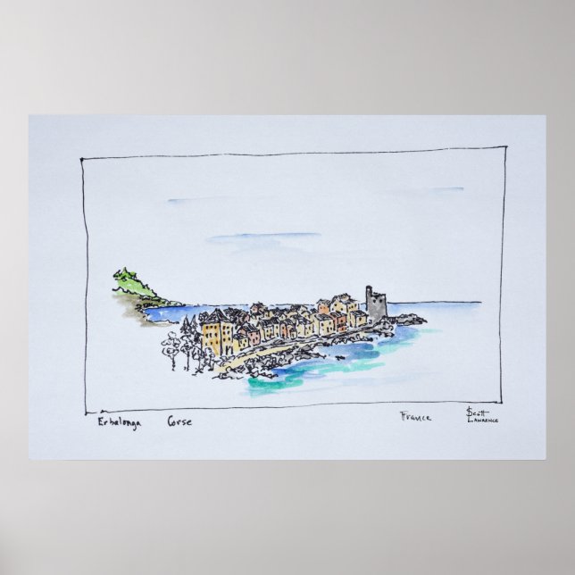 Poster Erbalunga & the Mediterranean | Corsica, France (Devant)