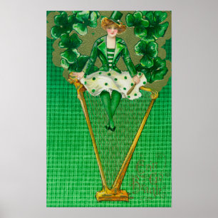 Poster Erin vont femme de Bragh sur la scène d'harpe
