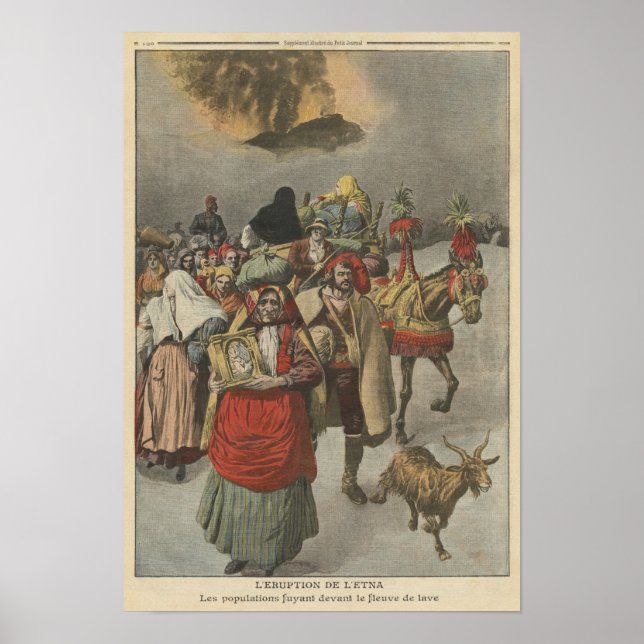 Poster Éruption de l'Etna (Devant)