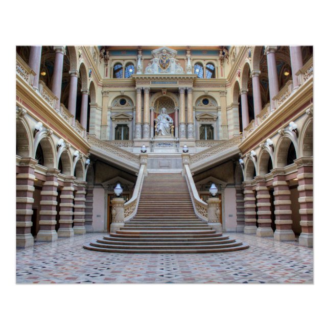 Poster Escalier Dans Justizpalast, Vienne Autriche (Devant)