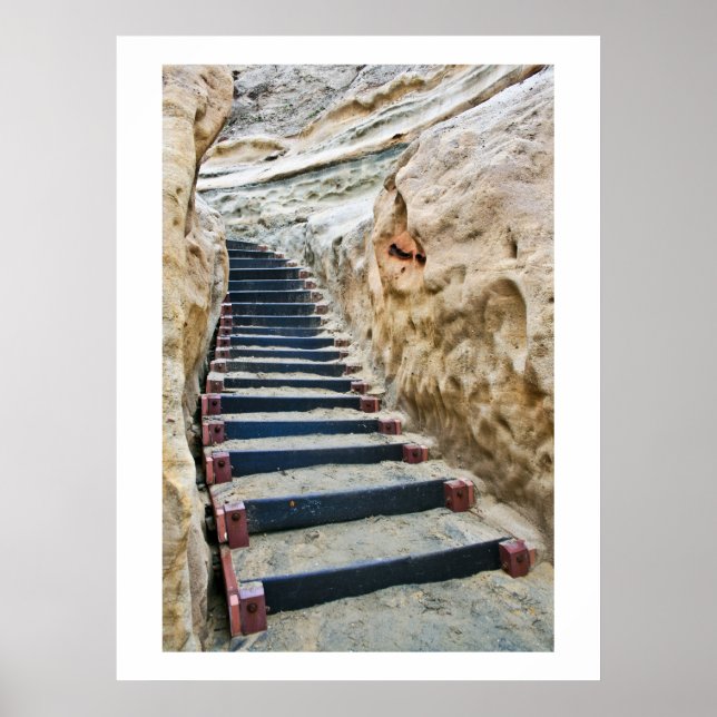 Poster Escalier de plage vertical (Devant)
