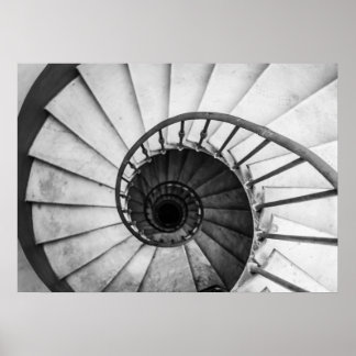 Poster escalier en spirale