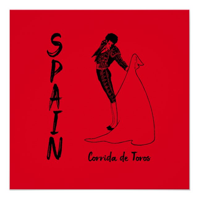 Poster ESPAGNE Corrida de Toros (Bull Fighting) (Devant)
