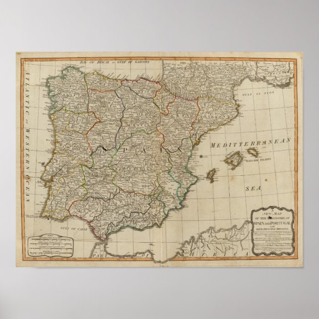 Poster Espagne, Portugal (Devant)