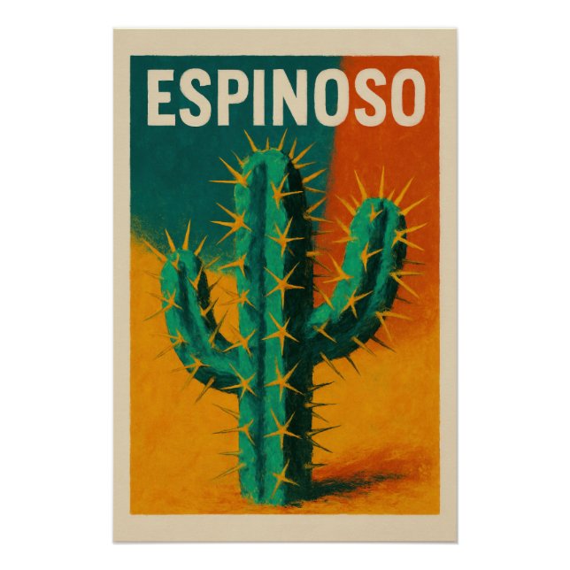 Poster ESPINOSO – Le cactus qui crie son caractère (Devant)