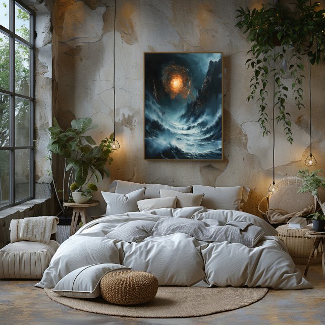 Poster Espiral Cósmica del Océano: Paisaje Marino Surreal (Créateur téléchargé)