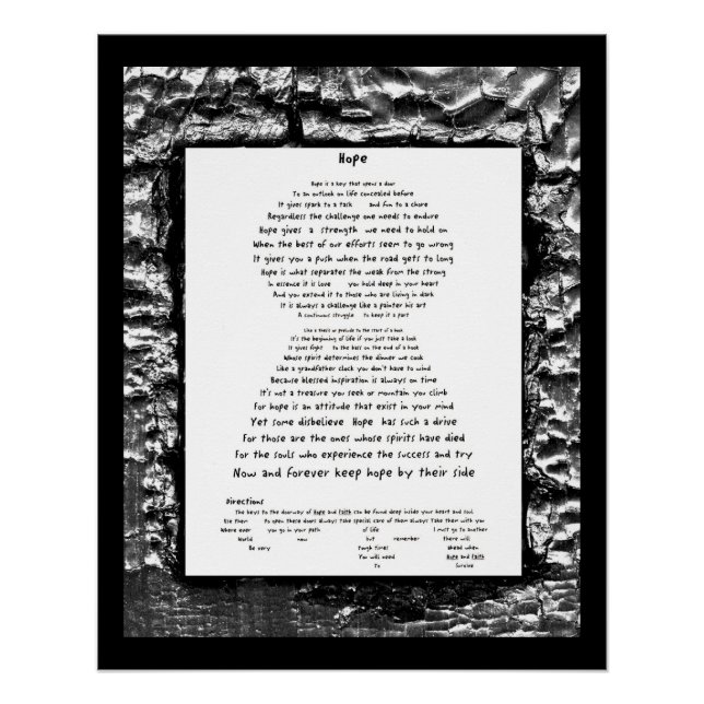 Poster Espoir (Devant)