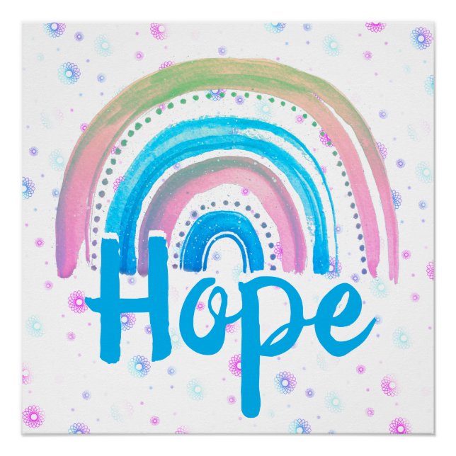 Poster Espoir Arc En Ciel Avec Spirales (Devant)