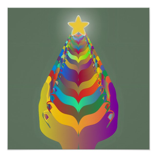 Poster Espoir et convivialité de Noël (Devant)