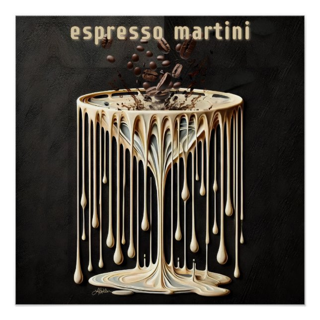 Poster Espresso Martini Cocktail Heure (Devant)