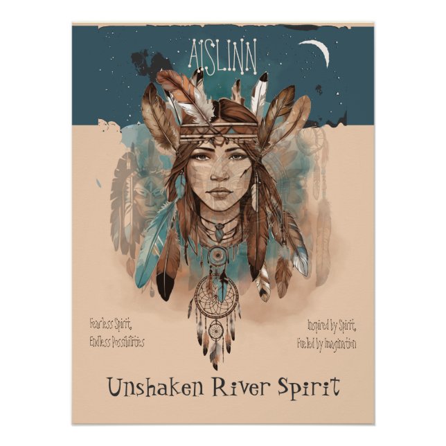 Poster Esprit de Rivière Inébranlable – Art pour Fille In (Devant)