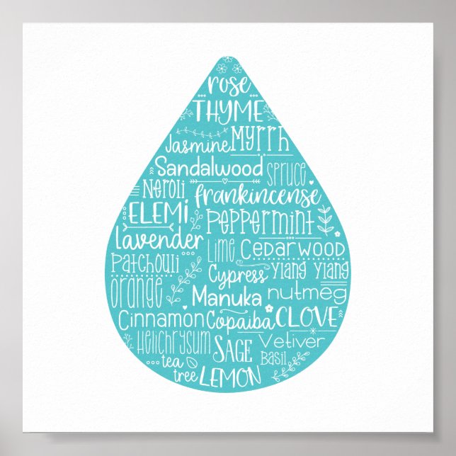 Poster Essential Oil Drop (Devant)