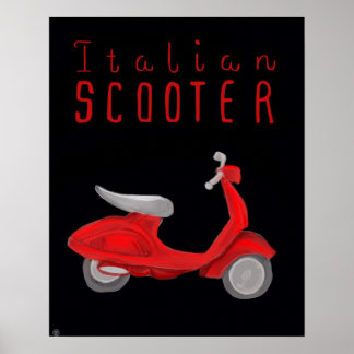 Poster Essentiel Italie - Scooter italien