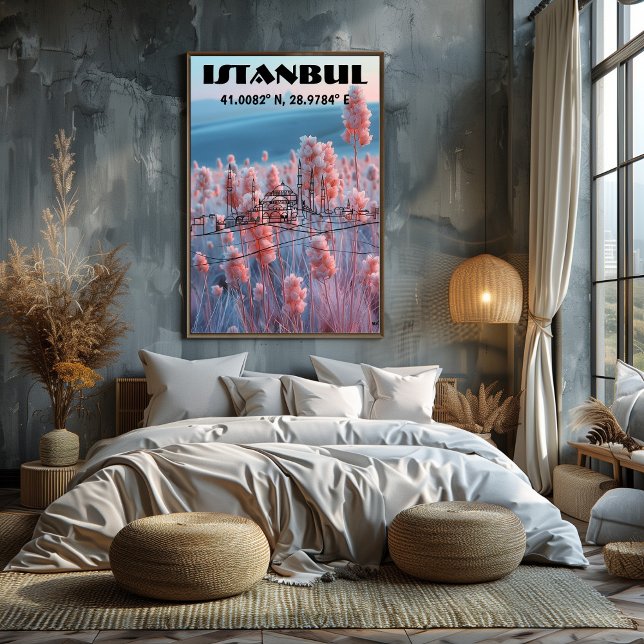 Poster Estambul: Arte de Línea con coordenadas. (Créateur téléchargé)