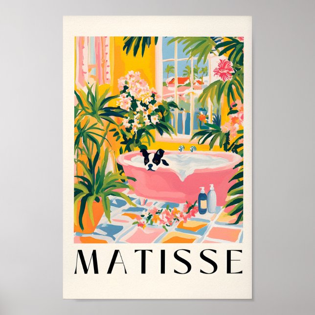 Poster esthétique Boston Terrier, Impression de ch (Devant)