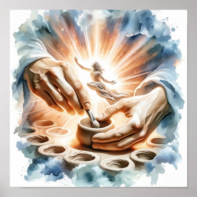 Poster et affiche d'art chrétien Clay (Devant)