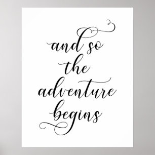 Poster Et donc l'aventure commence la citation mariage