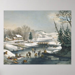 Poster et le matin d'hiver
