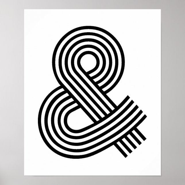 Poster & Et Signer le raccourci du symbole logogramme de  (Devant)