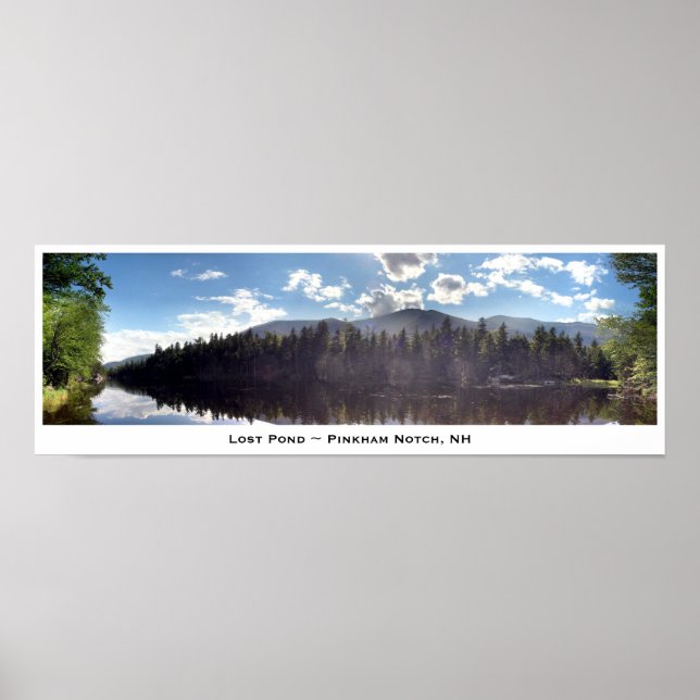 Poster Étang perdu ~ Pinkham Notch, NH (Devant)