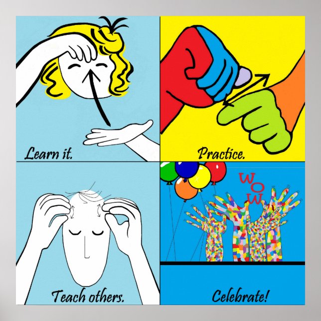 Poster Étapes ASL vers le succès (Devant)