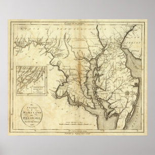 Poster États du Maryland et du Delaware