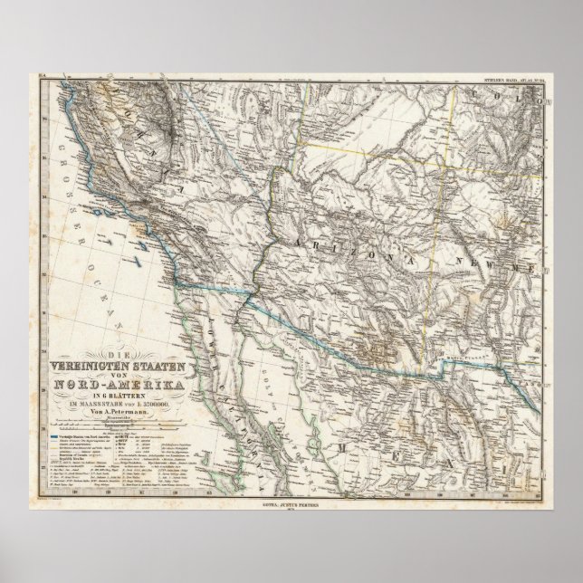Poster États-Unis d'Amérique Ouest (Devant)