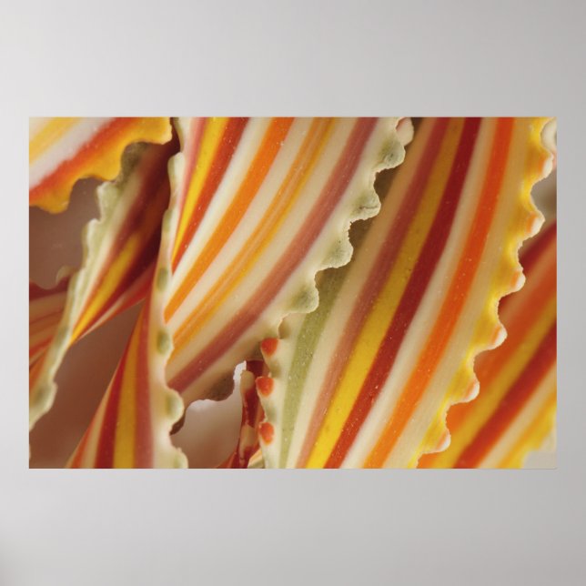 Poster États-Unis. Gros plan de nouilles de pâtes arc-en- (Devant)