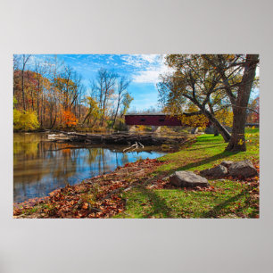 Poster États-Unis, Indiana, Cataract Falls State Recreati