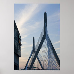 Poster États-Unis, Massachusetts, Boston. Le pont Zakim.
