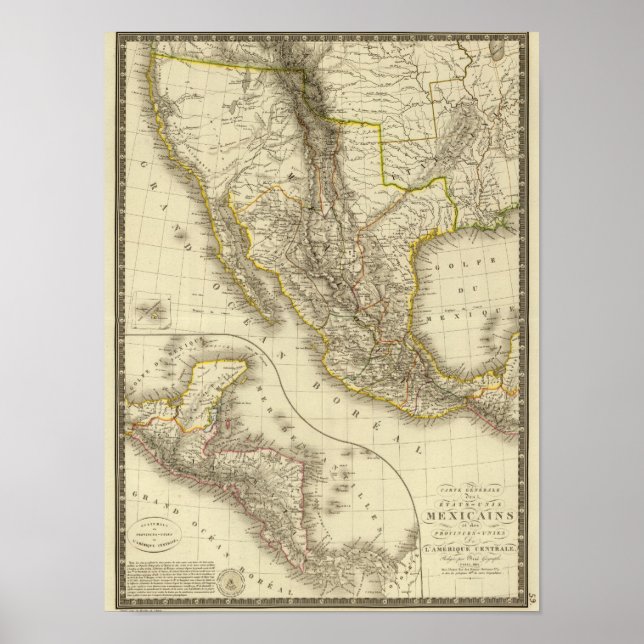 Poster États-Unis mexicains, Amérique centrale (Devant)